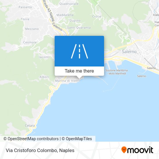 Via Cristoforo Colombo map