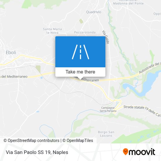 Via San Paolo SS 19 map