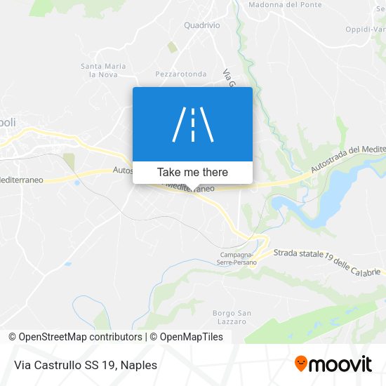 Via Castrullo SS 19 map