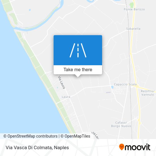 Via Vasca Di Colmata map