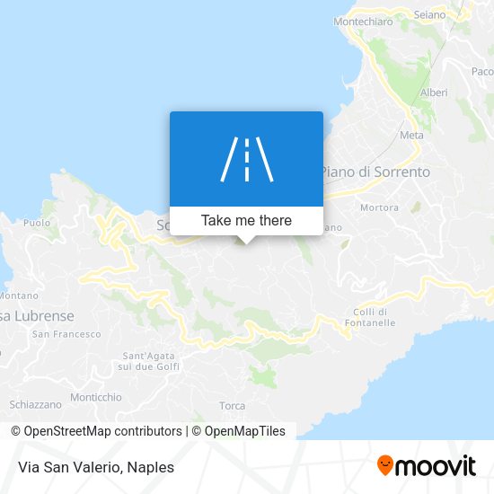 Via San Valerio map