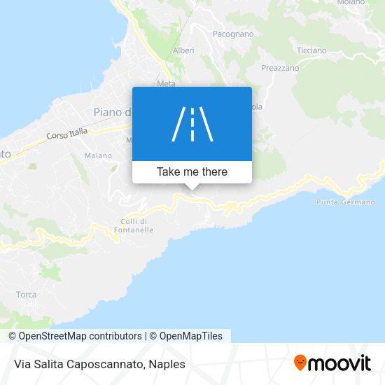 Via Salita Caposcannato map