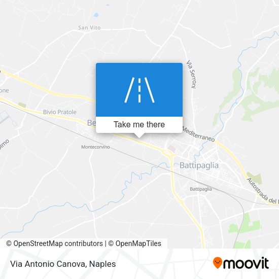 Via Antonio Canova map