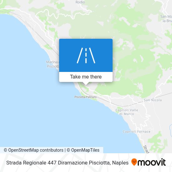 Strada Regionale 447 Diramazione Pisciotta map