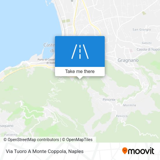 Via Tuoro A Monte Coppola map