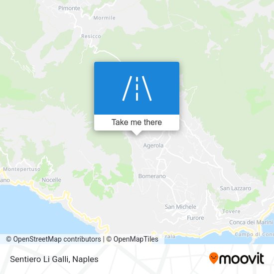 Sentiero Li Galli map