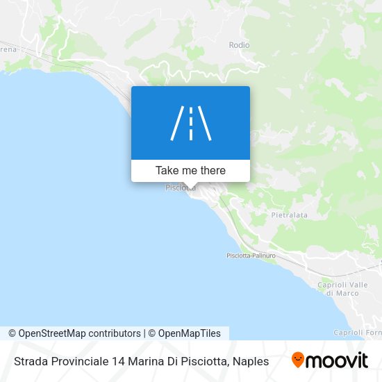 Strada Provinciale 14 Marina Di Pisciotta map