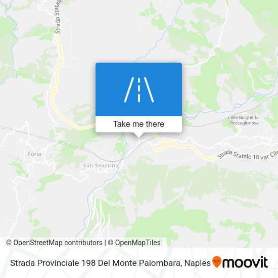 Strada Provinciale 198 Del Monte Palombara map