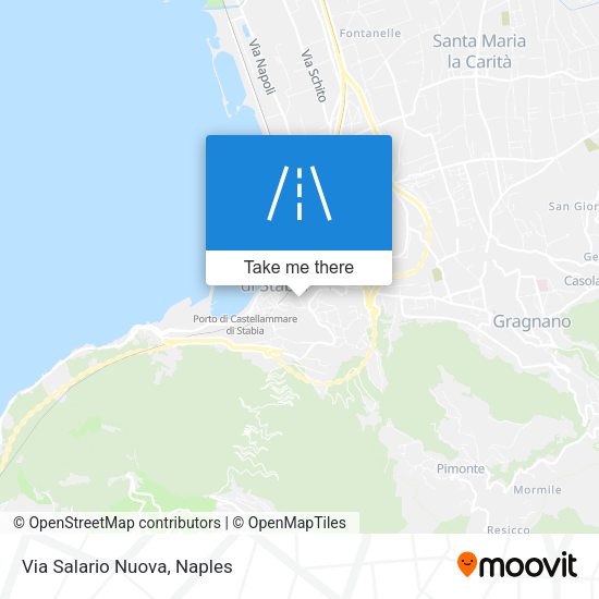 Via Salario Nuova map