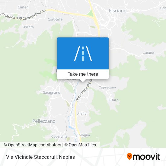 Via Vicinale Staccaruli map