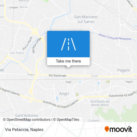 Via Petaccia map