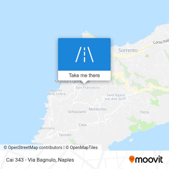 Cai 343 - Via Bagnulo map