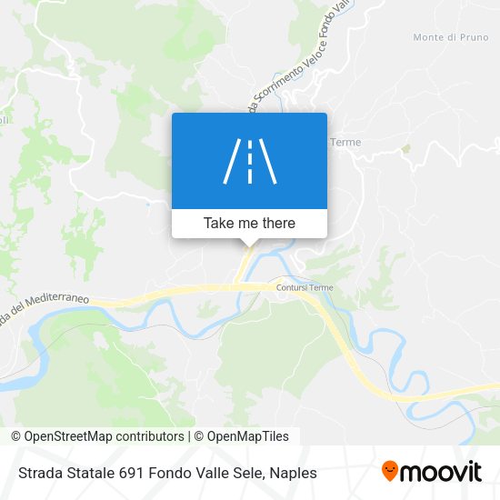Strada Statale 691 Fondo Valle Sele map
