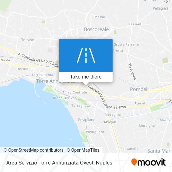 Area Servizio Torre Annunziata Ovest map