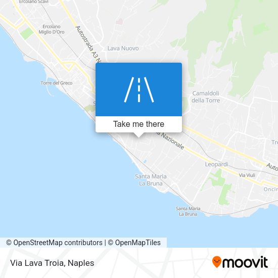 Via Lava Troia map