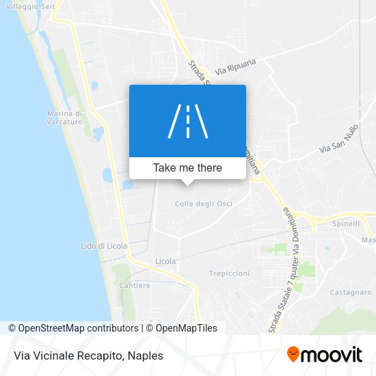 Via Vicinale Recapito map