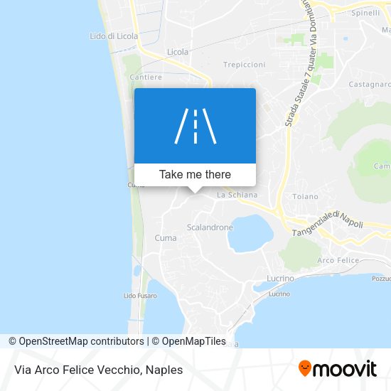 Via Arco Felice Vecchio map