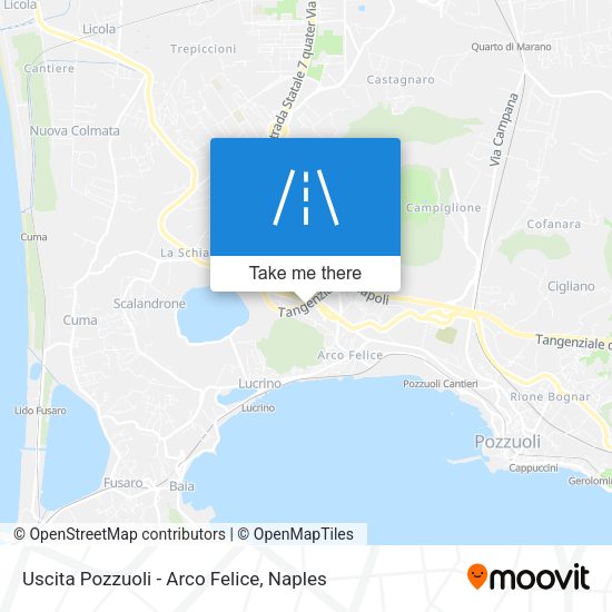 Uscita Pozzuoli - Arco Felice map