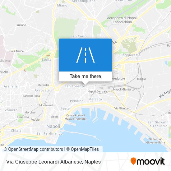 Via Giuseppe Leonardi Albanese map