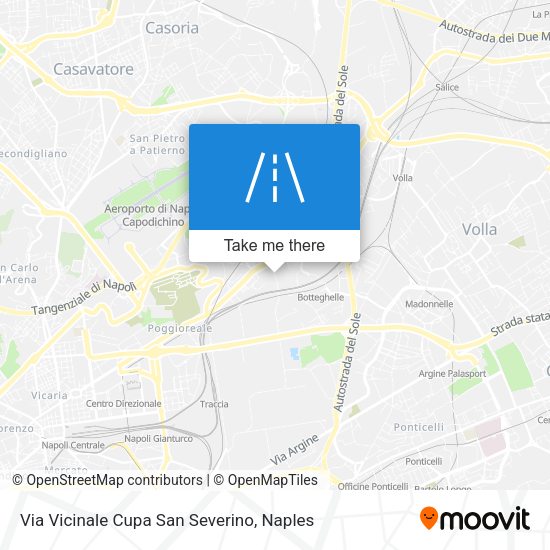 Via Vicinale Cupa San Severino map