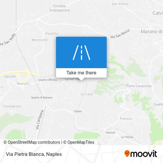 Via Pietra Bianca map