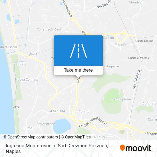 Ingresso Monteruscello Sud Direzione Pozzuoli map