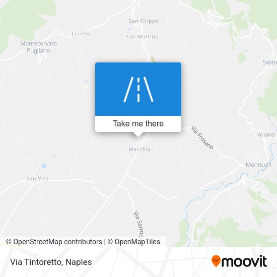 Via Tintoretto map