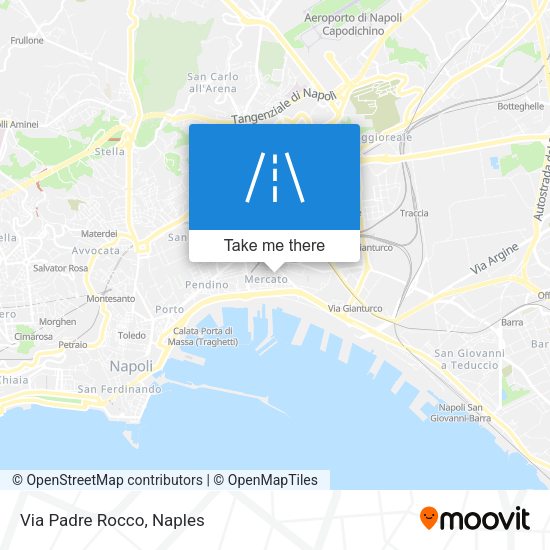 Via Padre Rocco map