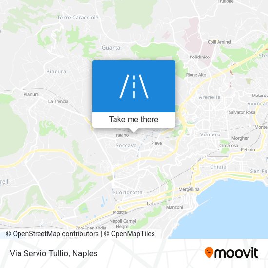 Via Servio Tullio map
