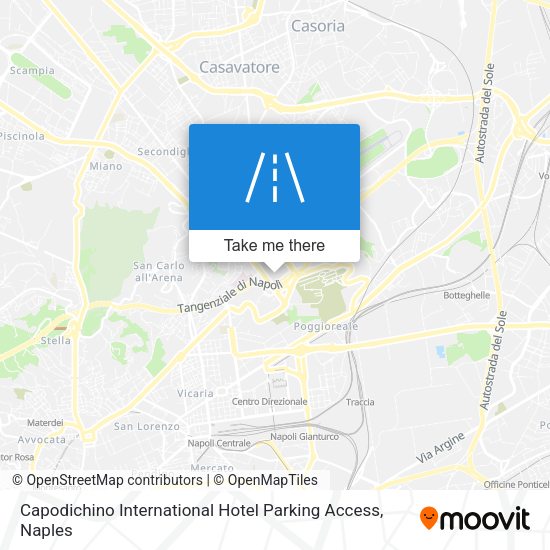 Capodichino International Hotel Parking Access map