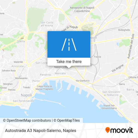 Autostrada A3 Napoli-Salerno map