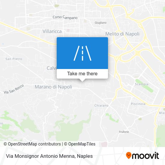 Via Monsignor Antonio Menna map