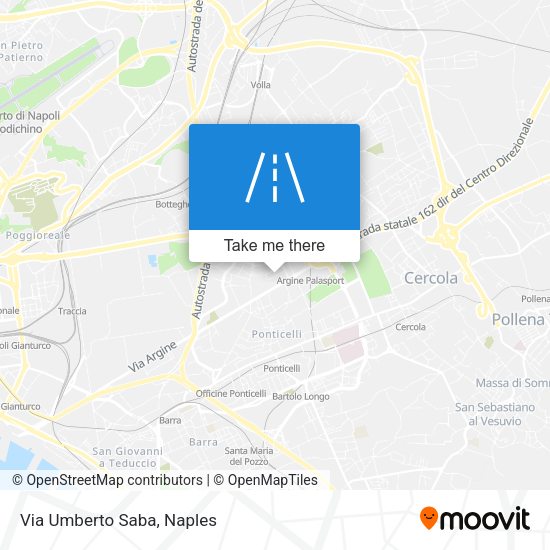 Via Umberto Saba map