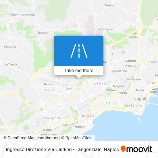 Ingresso Direzione Via Caldieri - Tangenziale map