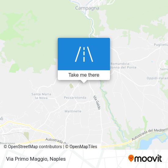 Via Primo Maggio map