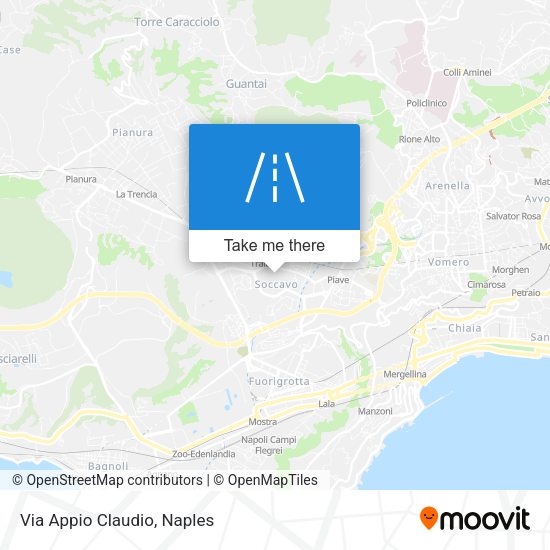 Via Appio Claudio map