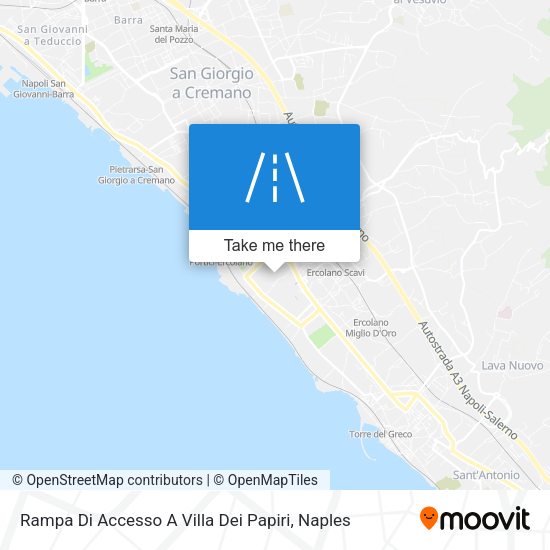 Rampa Di Accesso A Villa Dei Papiri map