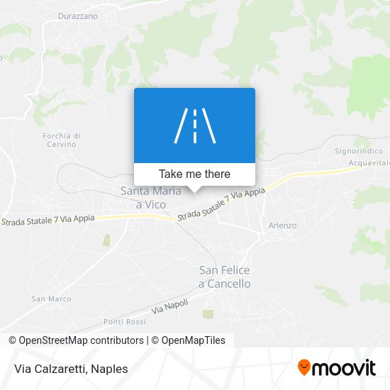 Via Calzaretti map