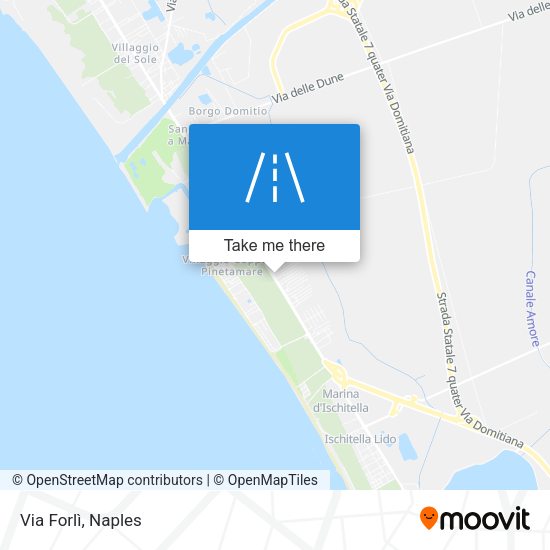Via Forlì map