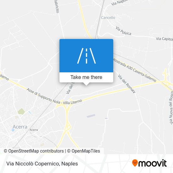 Via Niccolò Copernico map