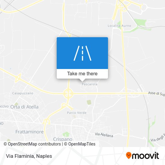 Via Flaminia map