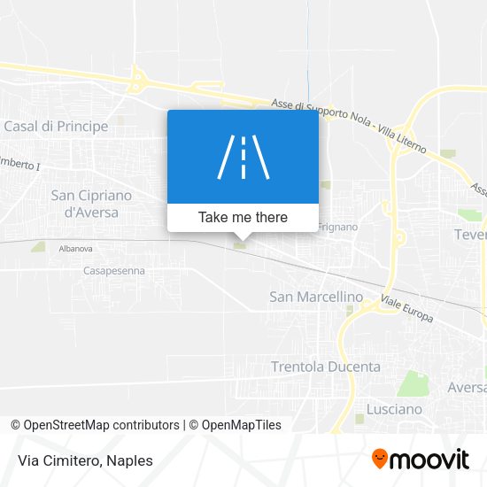 Via Cimitero map