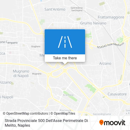 Strada Provinciale 500 Dell'Asse Perimetrale Di Melito map