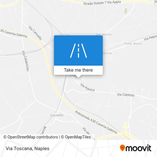 Via Toscana map