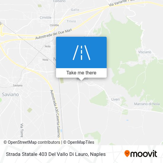 Strada Statale 403 Del Vallo Di Lauro map