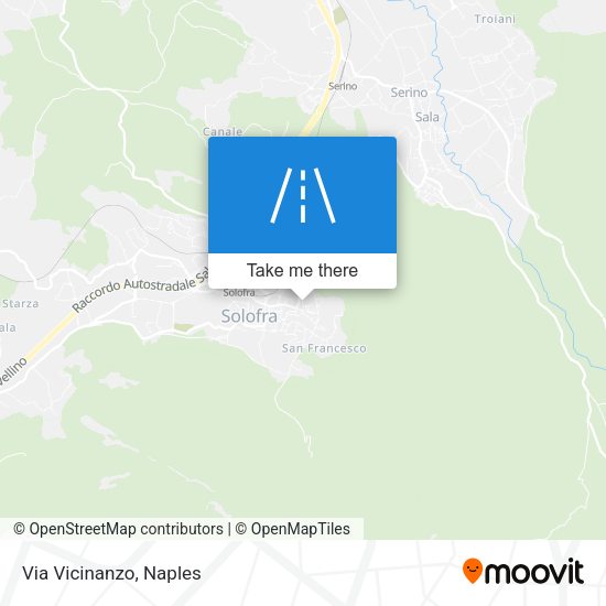 Via Vicinanzo map