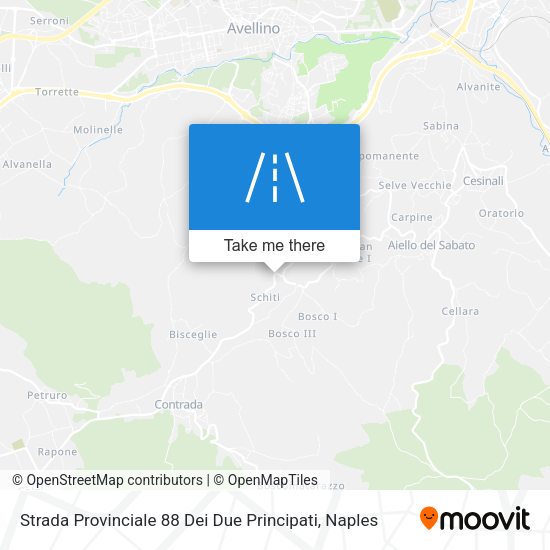 Strada Provinciale 88 Dei Due Principati map