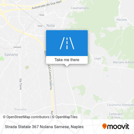Strada Statale 367 Nolana Sarnese map