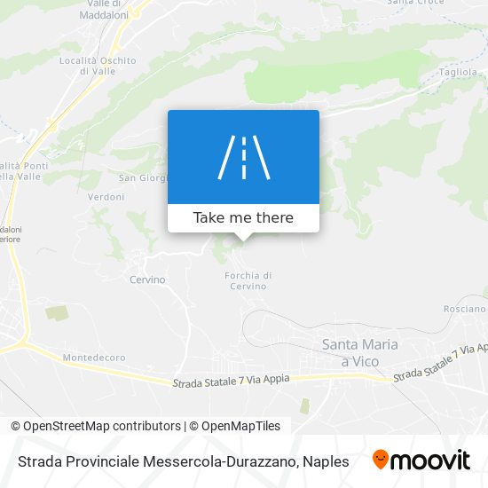 Strada Provinciale Messercola-Durazzano map