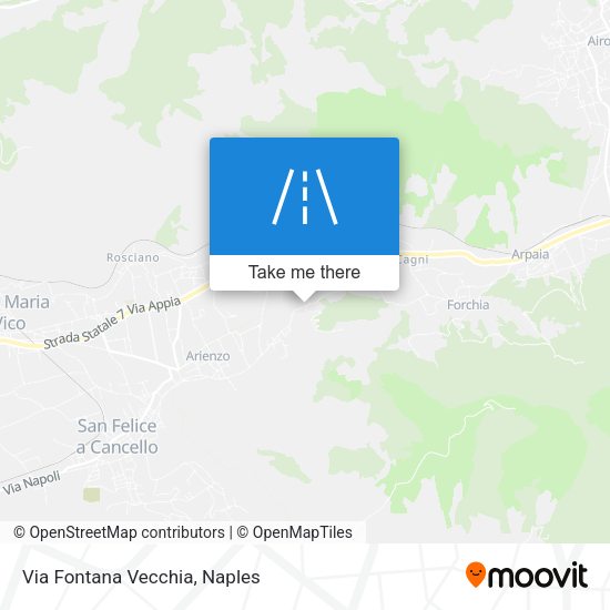 Via Fontana Vecchia map